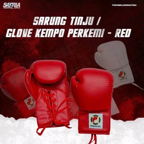 GLOVE / HAND GLOVES KEMPO PERKEMI MERAH - SATRIA